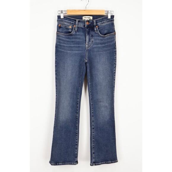 Madewell Kick Out Crop Jeans Lenoir Wash Size 25 Mid Rise Stretch NWT - Picture 8 of 12